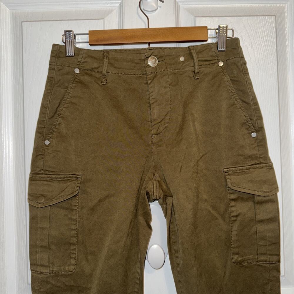 Rag‎ & Bone Women’s Army Green Cargo Pants Tapered Raw Hem Size 24 - Picture 2 of 8